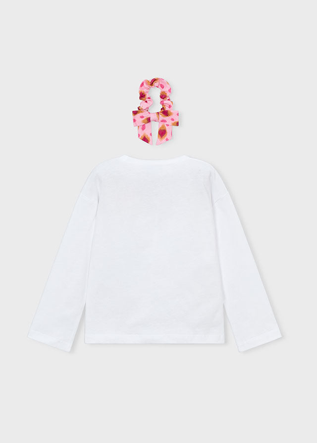 🎀 Longsleeve met Vlechtjesprint + Bijpassende Scrunchie