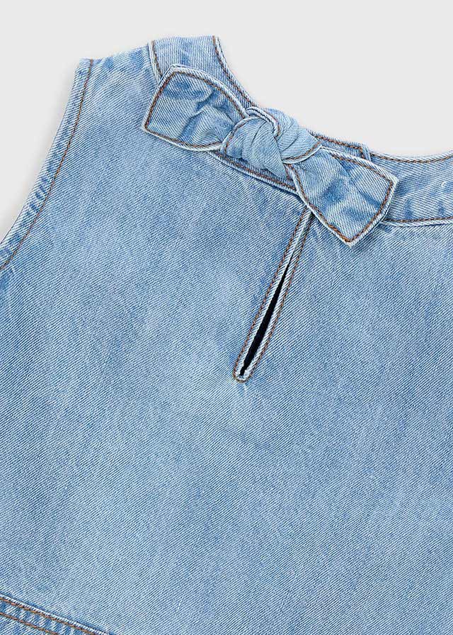 💙 Denim Cropped Top met Franje Detail