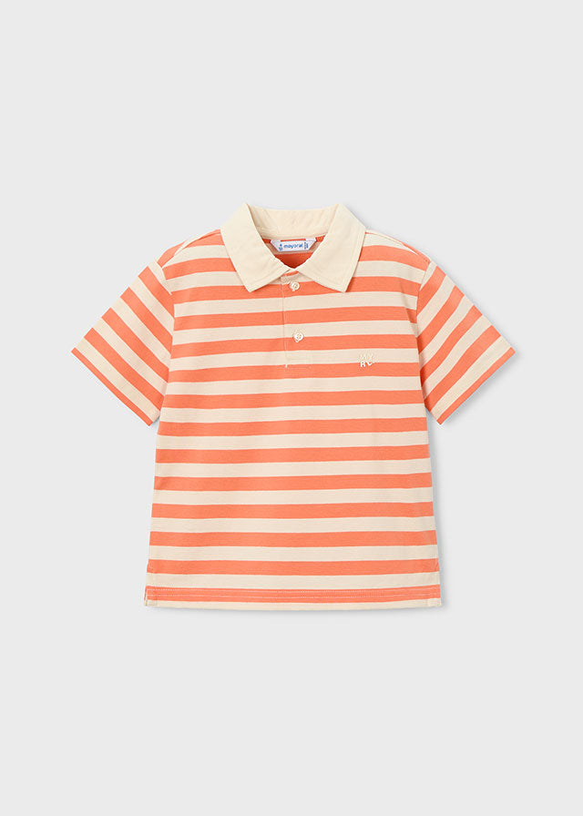 🌞 Zomerse Strepen Polo – Coral Breeze