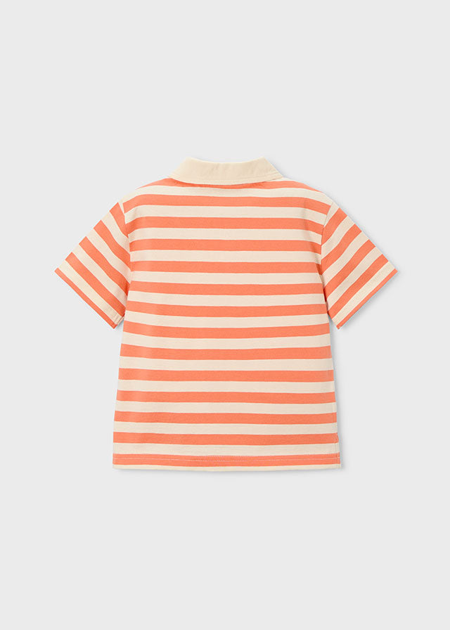 🌞 Zomerse Strepen Polo – Coral Breeze