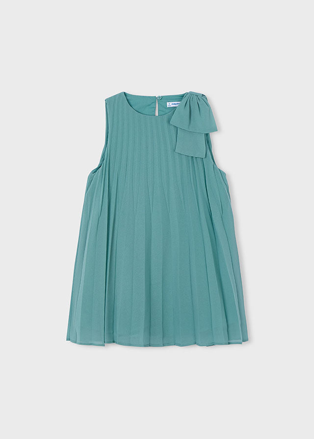 🌿 Minty Dream Plissé Jurkje – Zacht, Elegant & Tijdloos