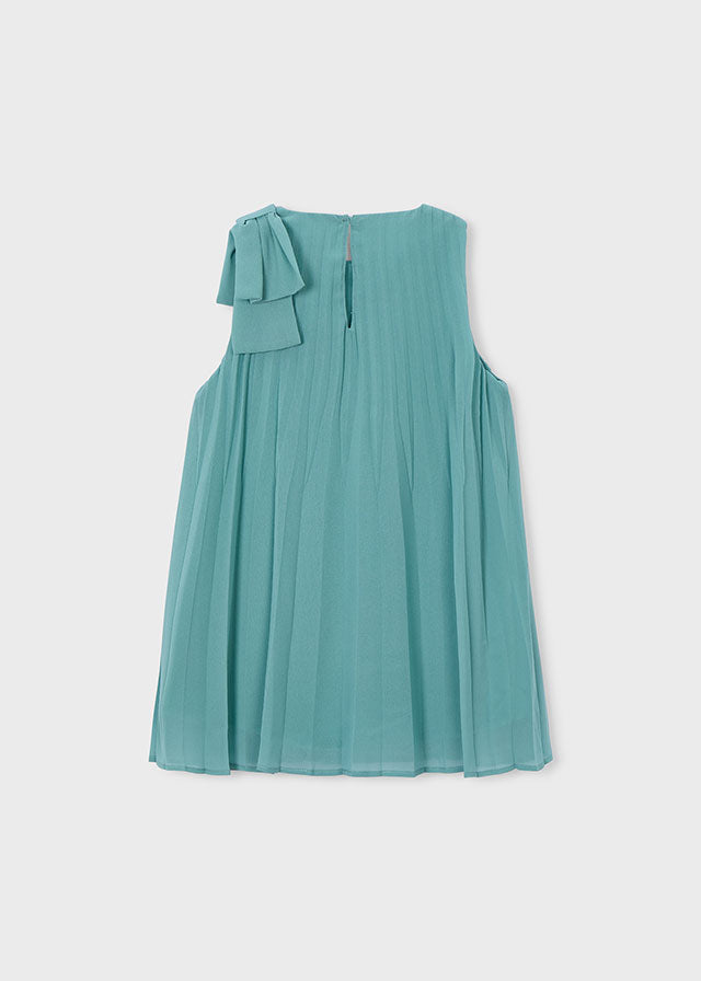 🌿 Minty Dream Plissé Jurkje – Zacht, Elegant & Tijdloos