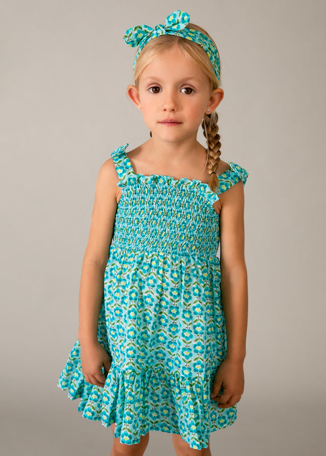 💚 Sea Breeze Jurkje met Haarband – Fris, Speels & Zomerklaar