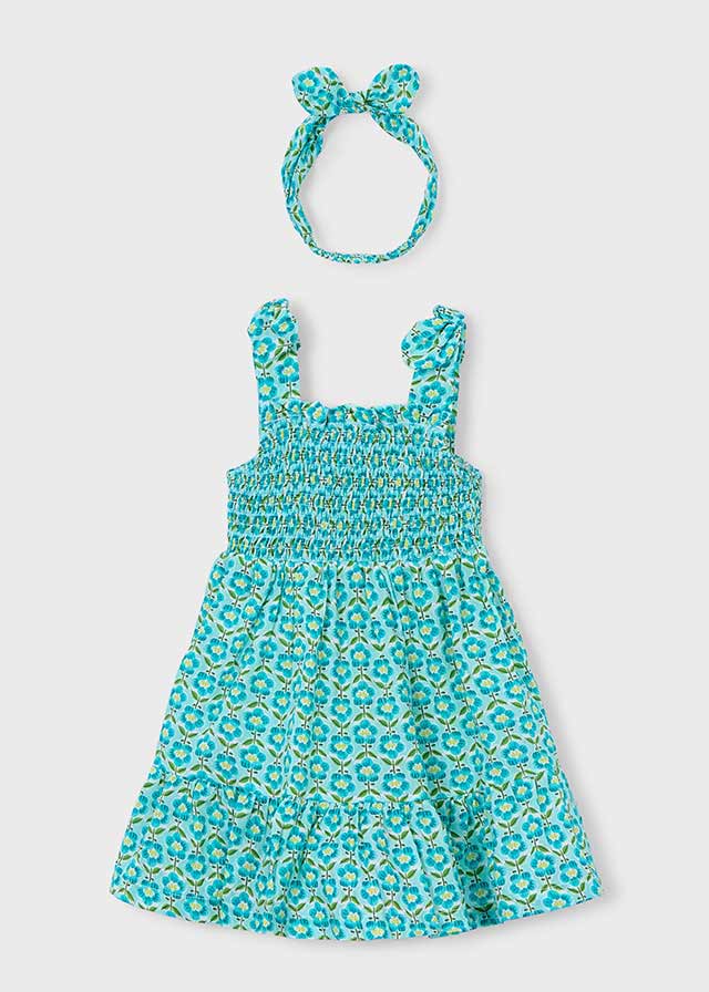 💚 Sea Breeze Jurkje met Haarband – Fris, Speels & Zomerklaar