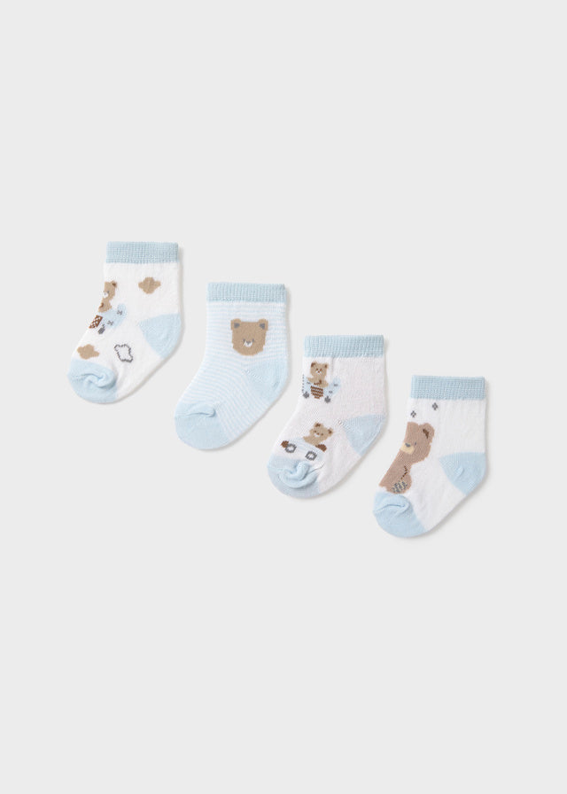 🐻 Zachte Babysokjes – Bear Friends Set