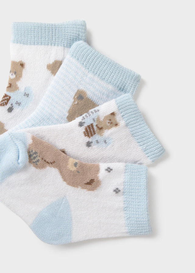 🐻 Zachte Babysokjes – Bear Friends Set