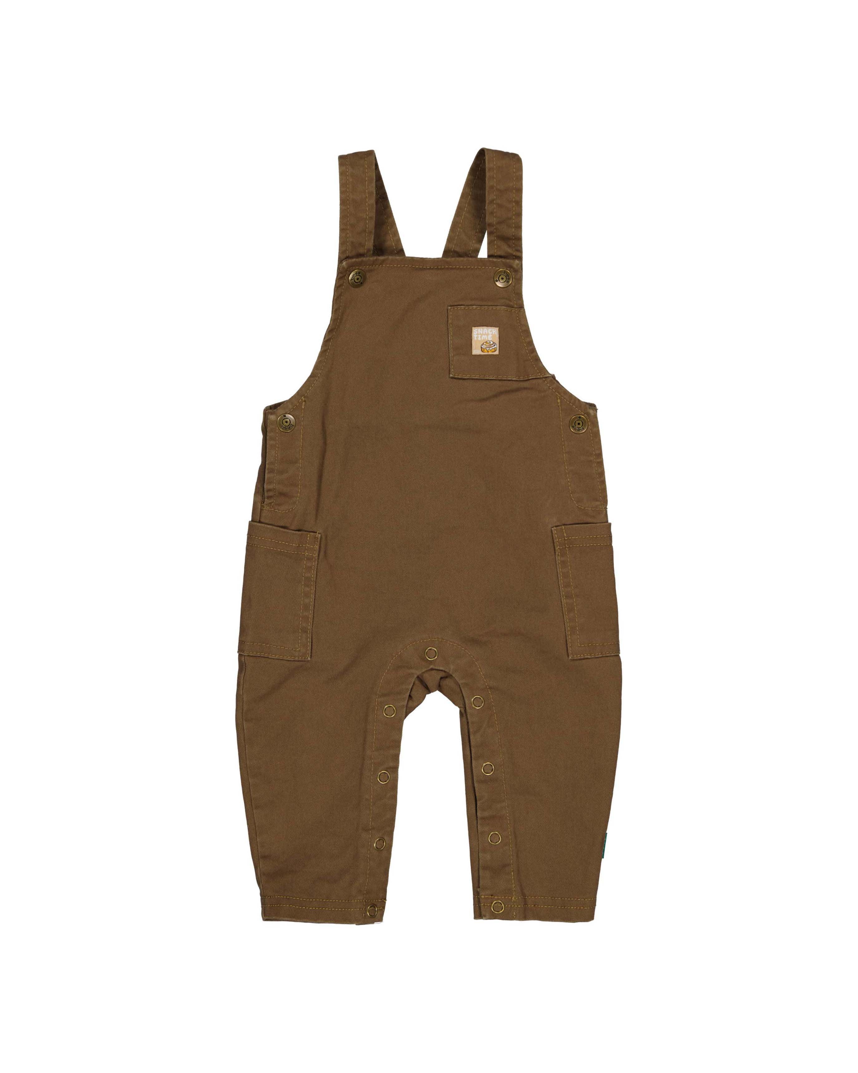 🤎👶 Little Explorer Tuinbroek – Zachte Baby Overall in Bruin
