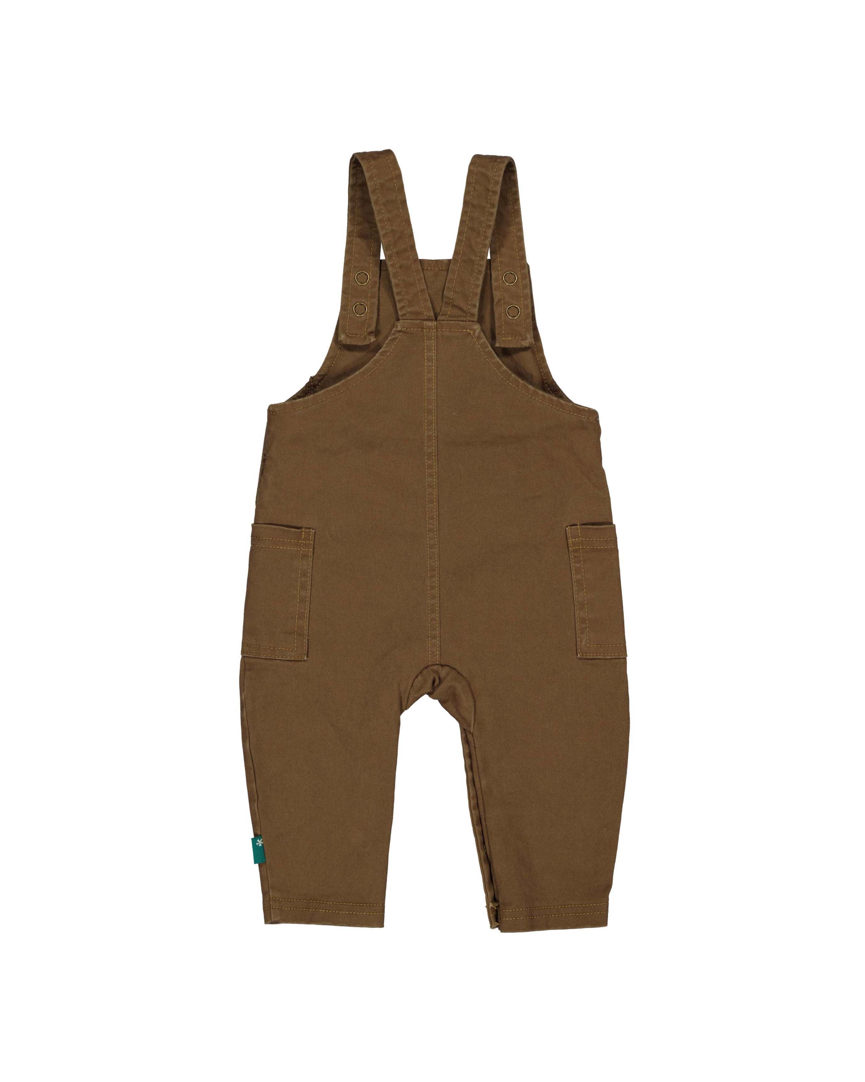 🤎👶 Little Explorer Tuinbroek – Zachte Baby Overall in Bruin