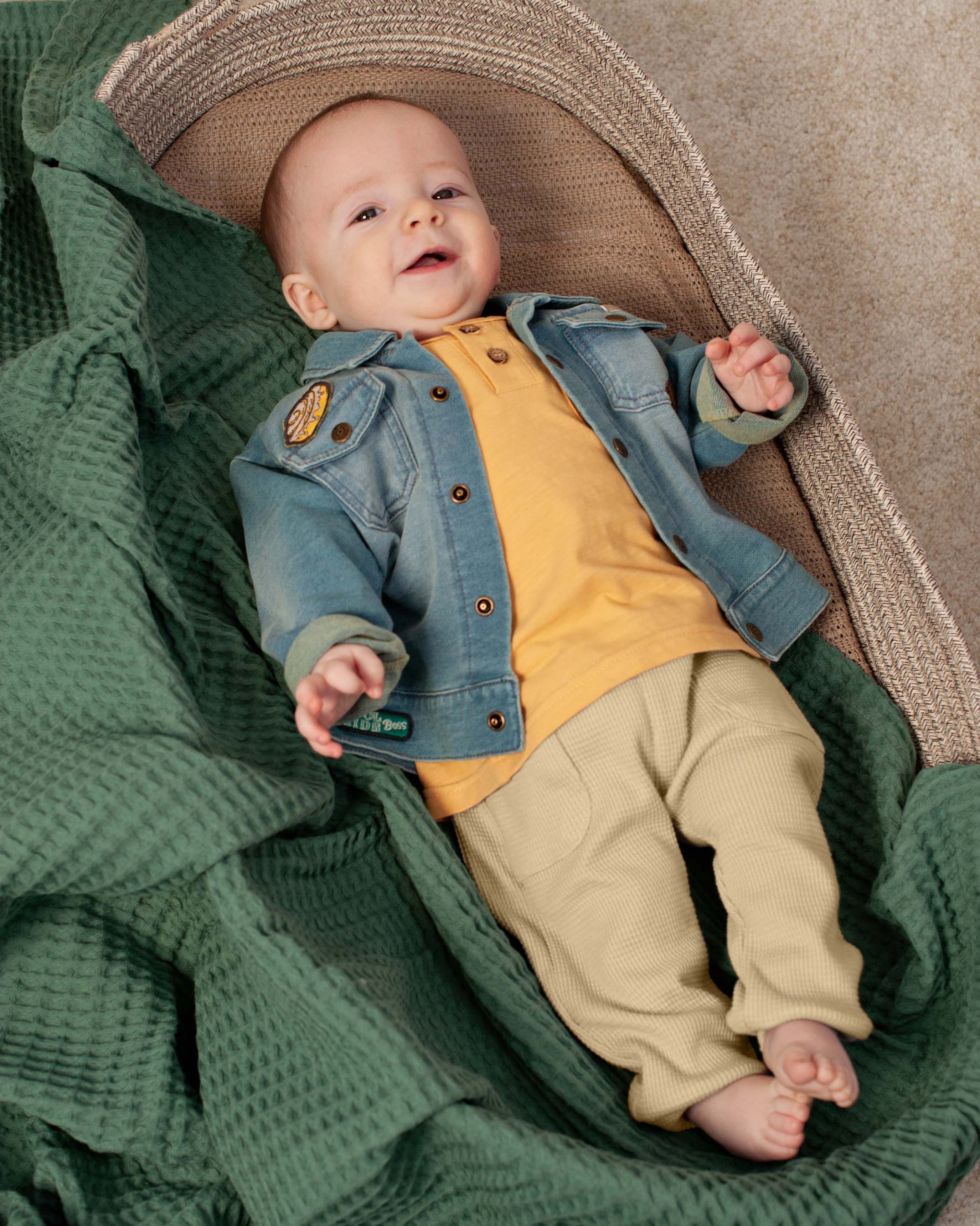 🤍👶 Soft Waffle Joggingbroek – Comfortabele Babybroek in Beige