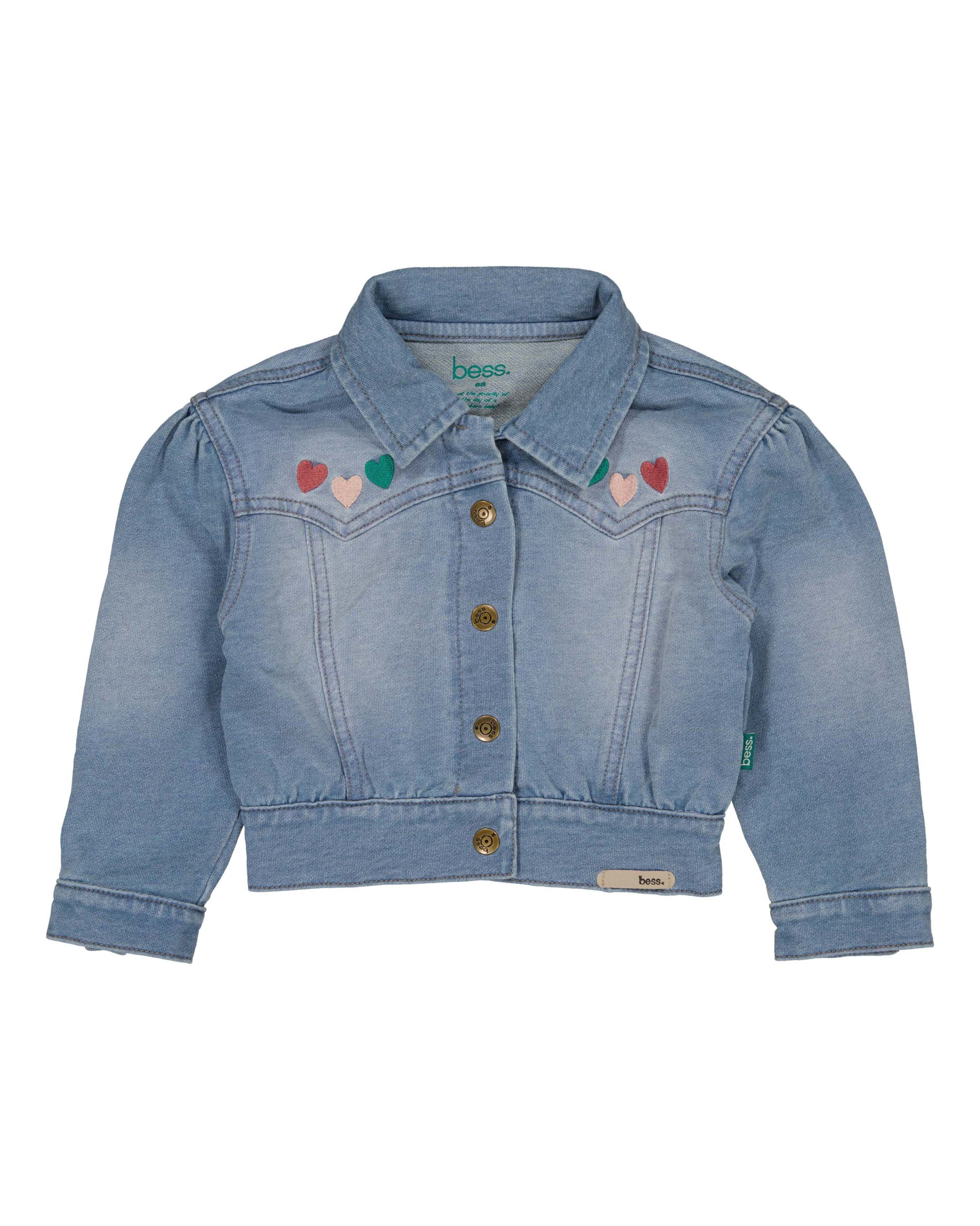 💙💗 Sweet Hearts Denim Jasje – Zacht Spijkerjasje voor Baby’s