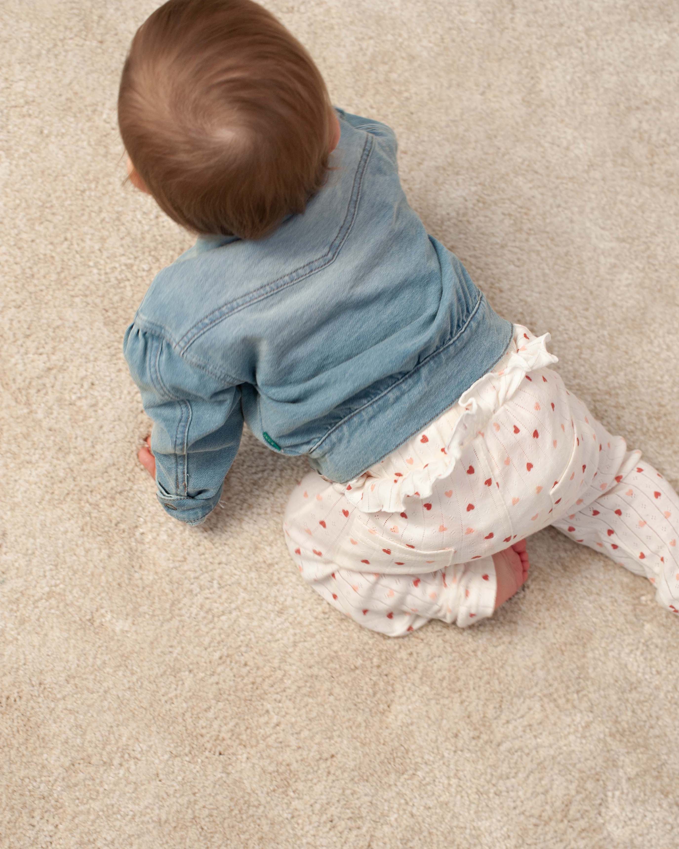 💙💗 Sweet Hearts Denim Jasje – Zacht Spijkerjasje voor Baby’s
