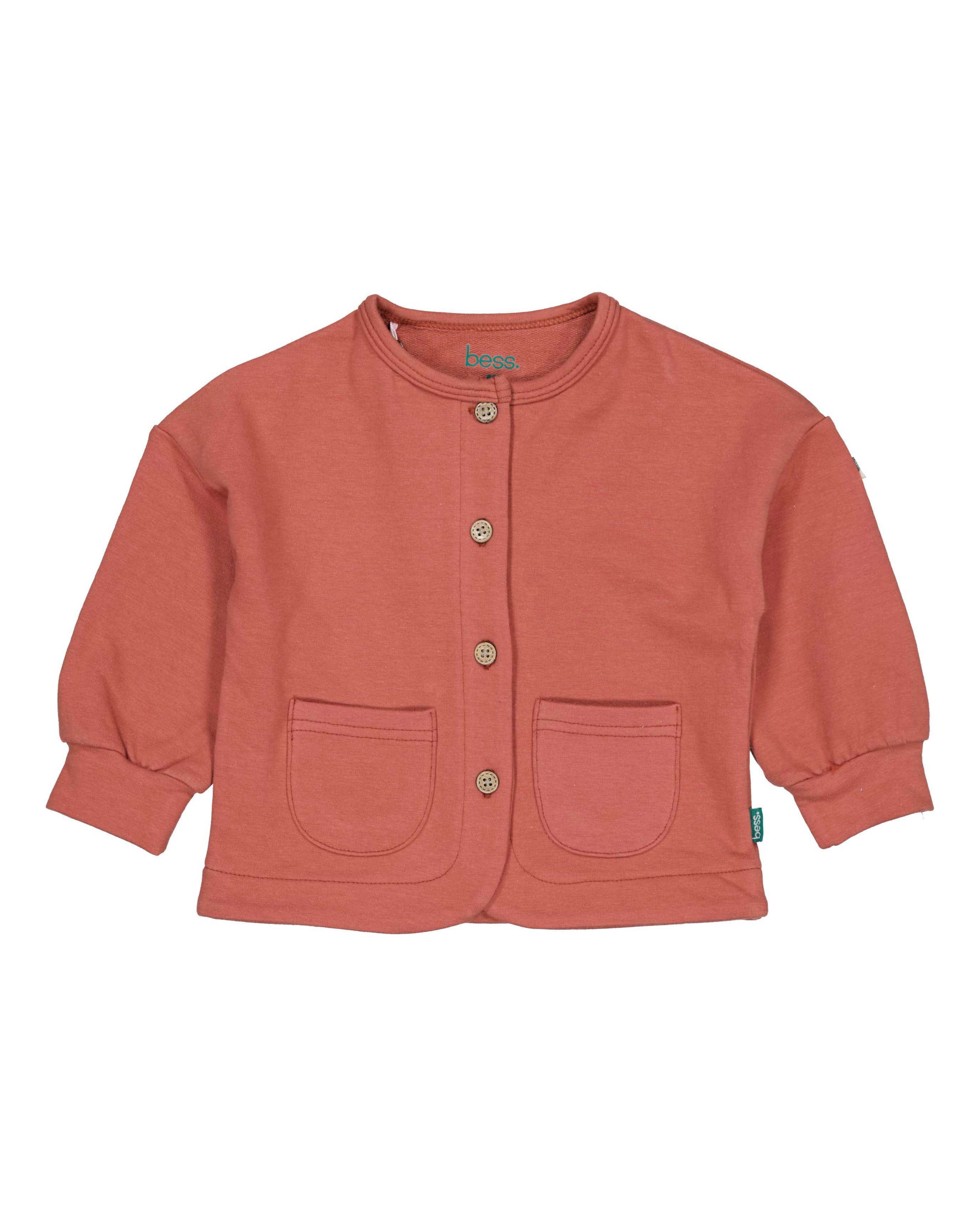 🌸👶 Soft Rose Vestje – Zacht Babyvest met Knoopjes