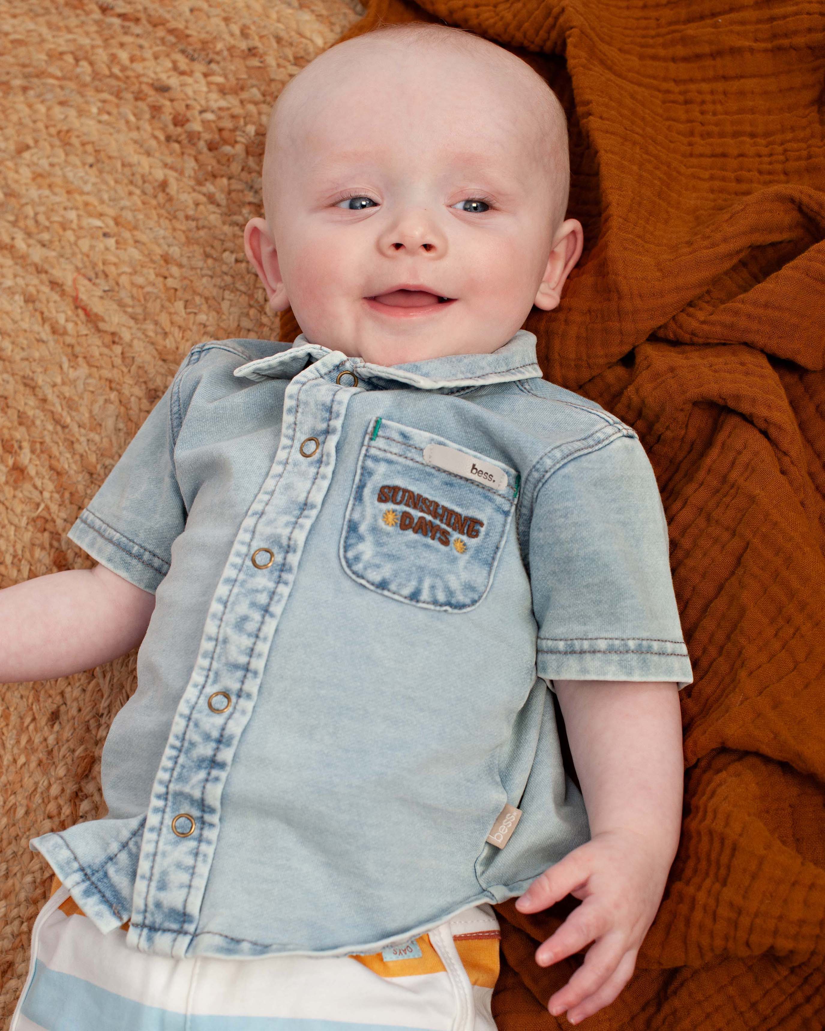 🌞 Denim Babyhemd – Sunshine Days | BESS