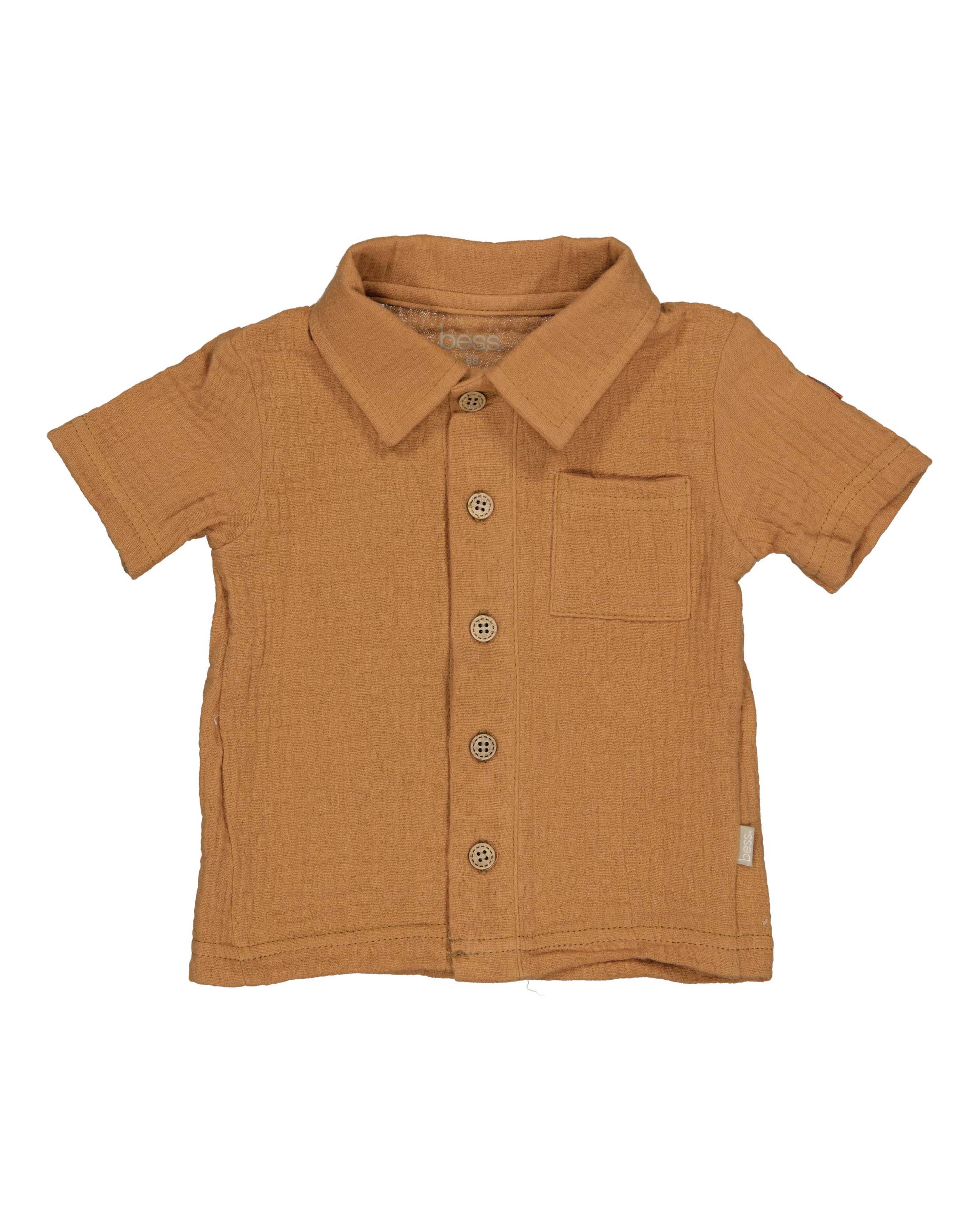 🤎 Zomers Muslin Hemdje – Caramel | BESS