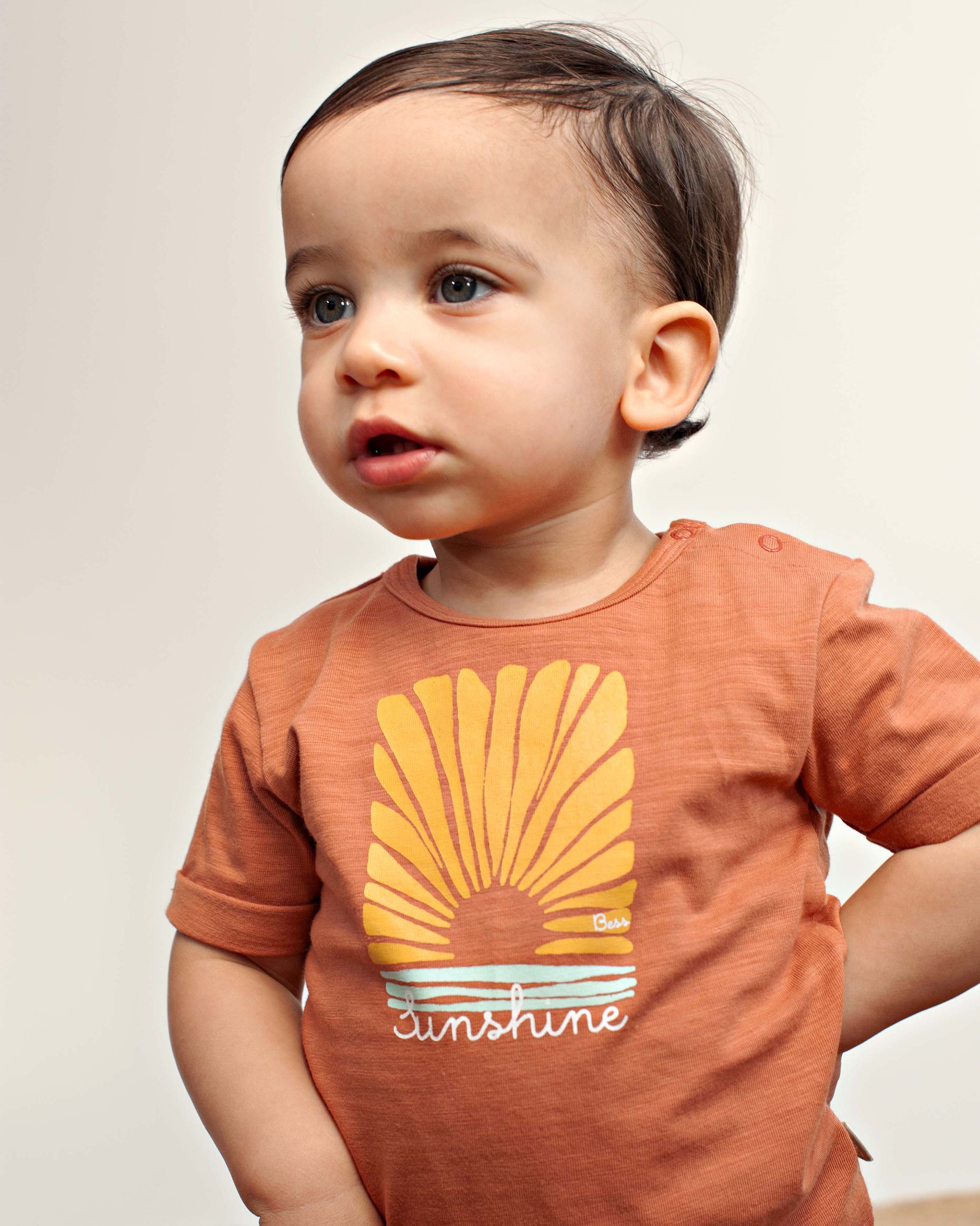 ☀️ Sunshine Baby T-shirt – Warm Terracotta | BESS