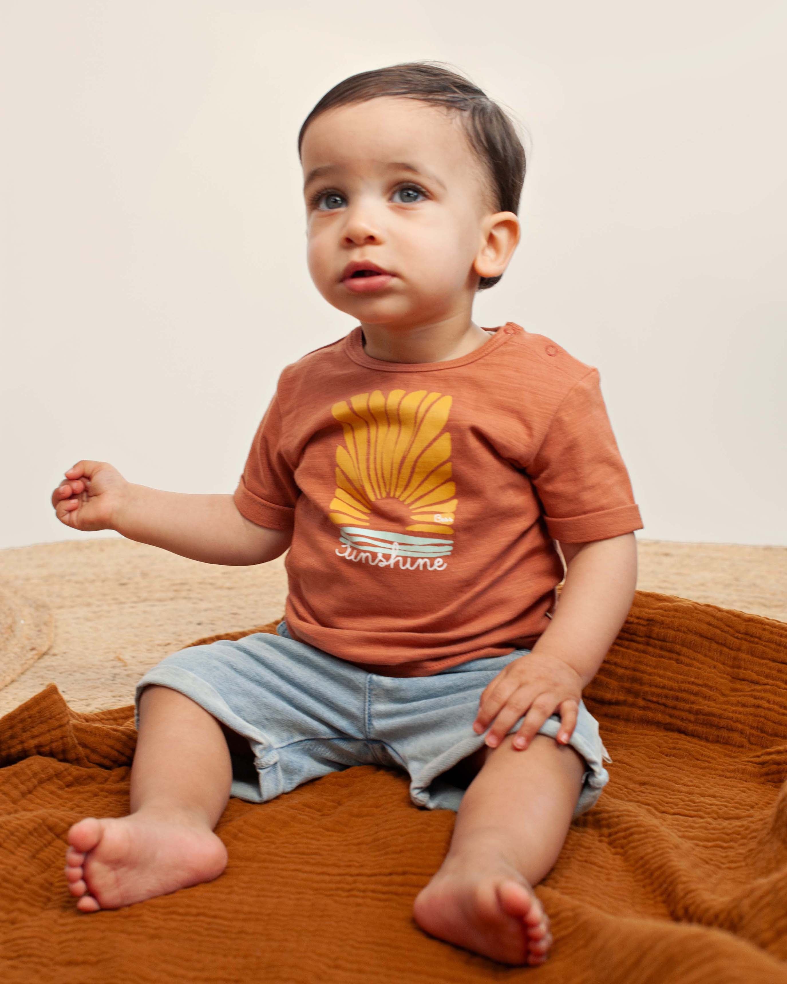 ☀️ Sunshine Baby T-shirt – Warm Terracotta | BESS