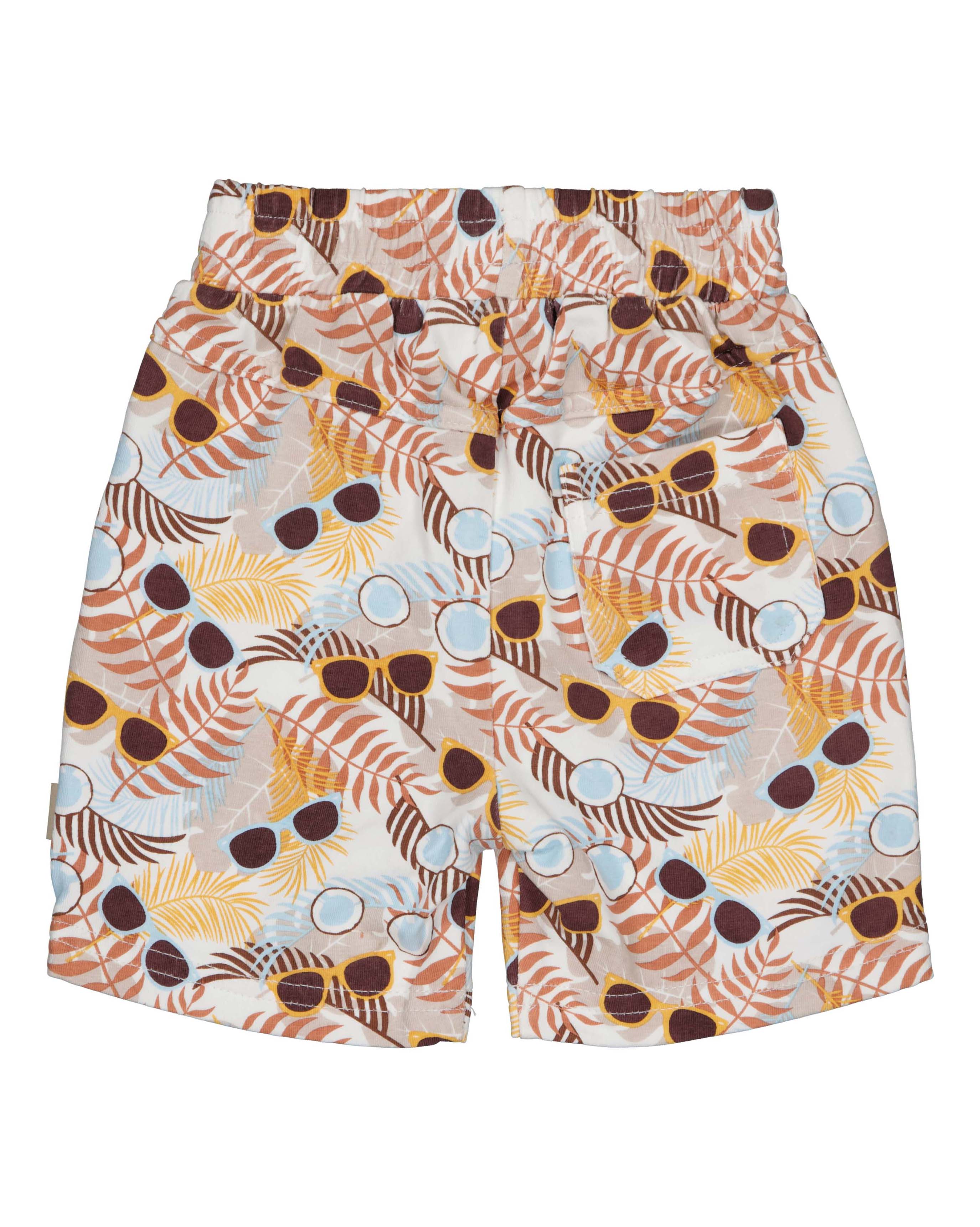 🕶️ Zomerse Baby Short – Palm & Sunglasses Print | BESS