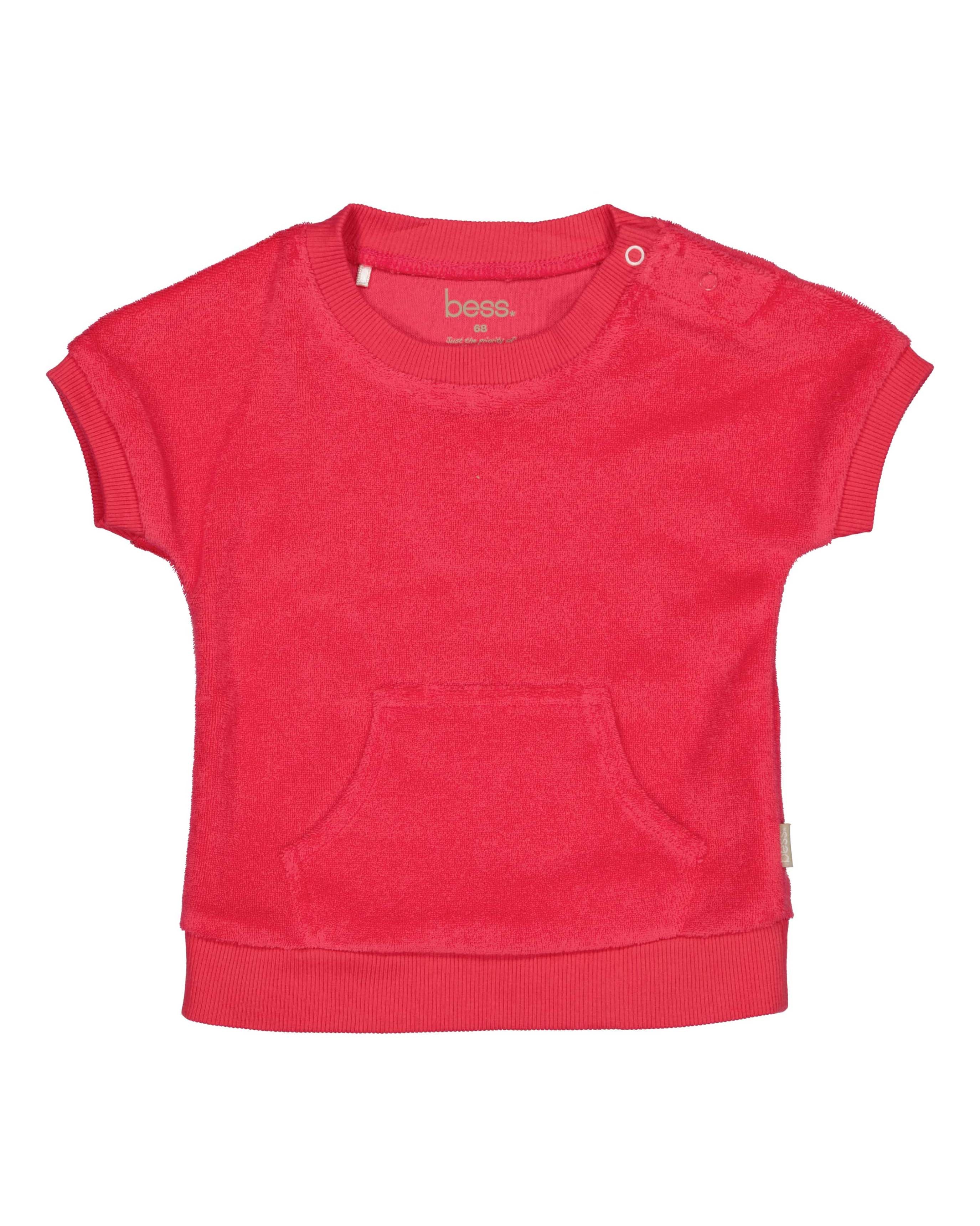❤️ Zachte Badstof Baby T-shirt – Coral Red | BESS
