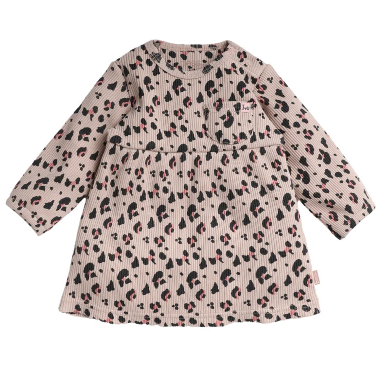 Prachtig jurkje met all over luipaardprintje.