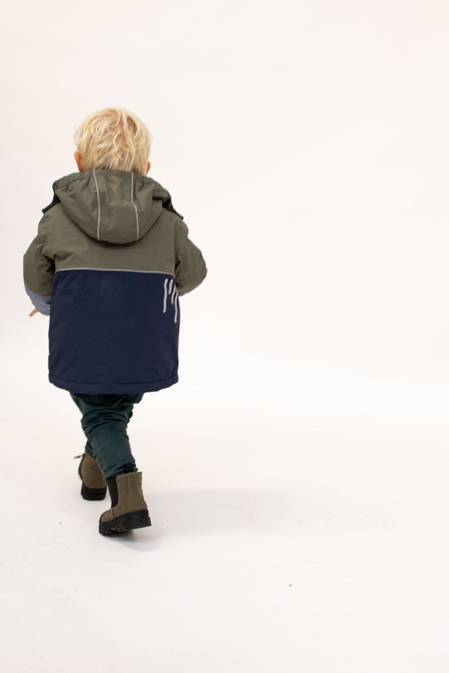 Leuke winterjas van Hust&Claire in marineblauw, legergroen en blauw