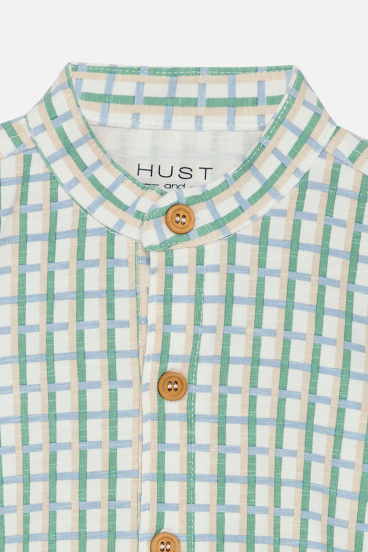 Geruit hemd/body zonder kraagje