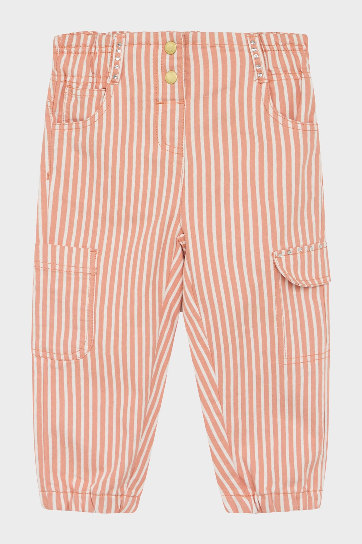 Toffe gestreepte broek met hoge taille