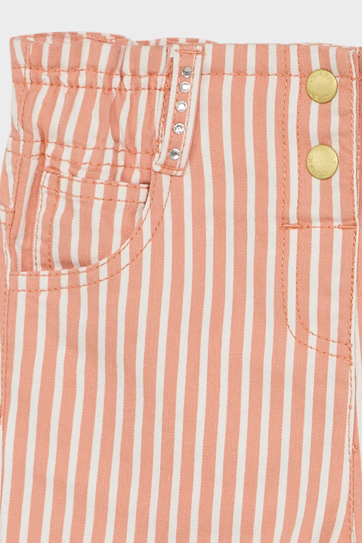 Toffe gestreepte broek met hoge taille