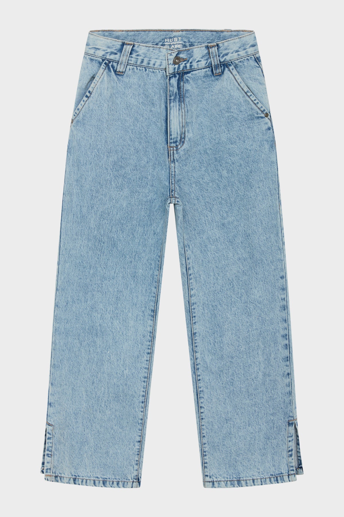 Jeansbroek met slipjes aan de onderkant