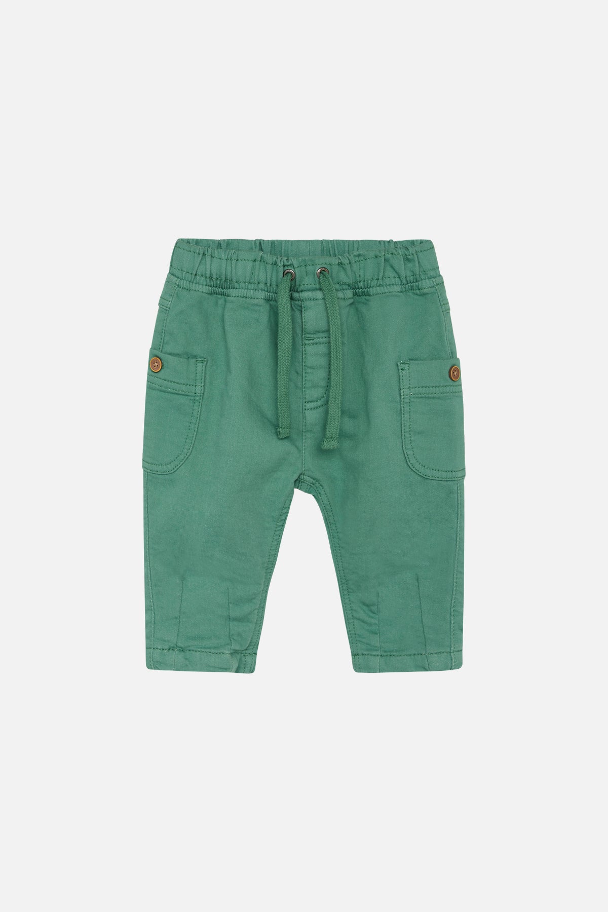 Lichtgroene broek met opgestikte zakken