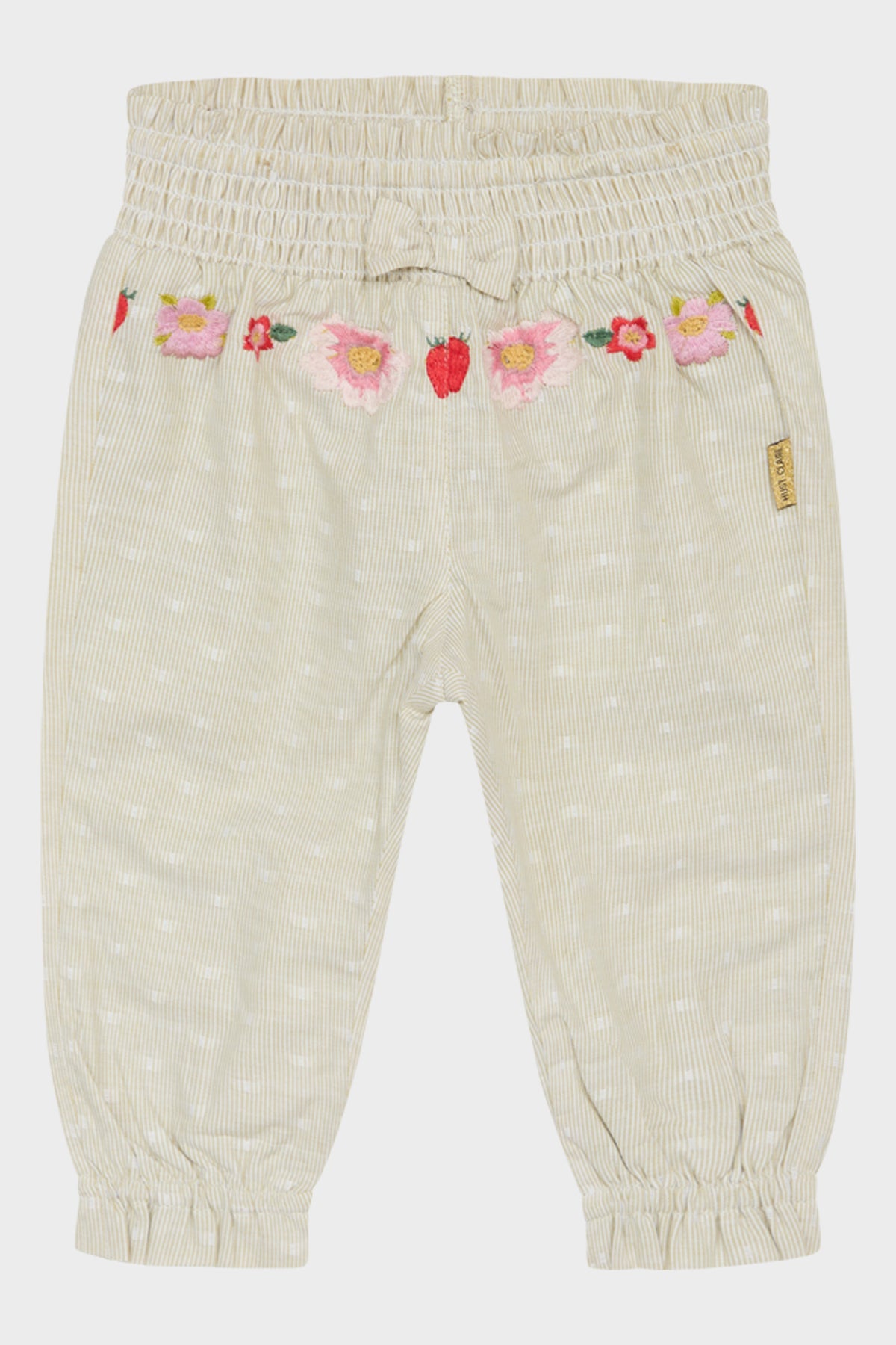 Leuke broek met geborduurde figuurtjes