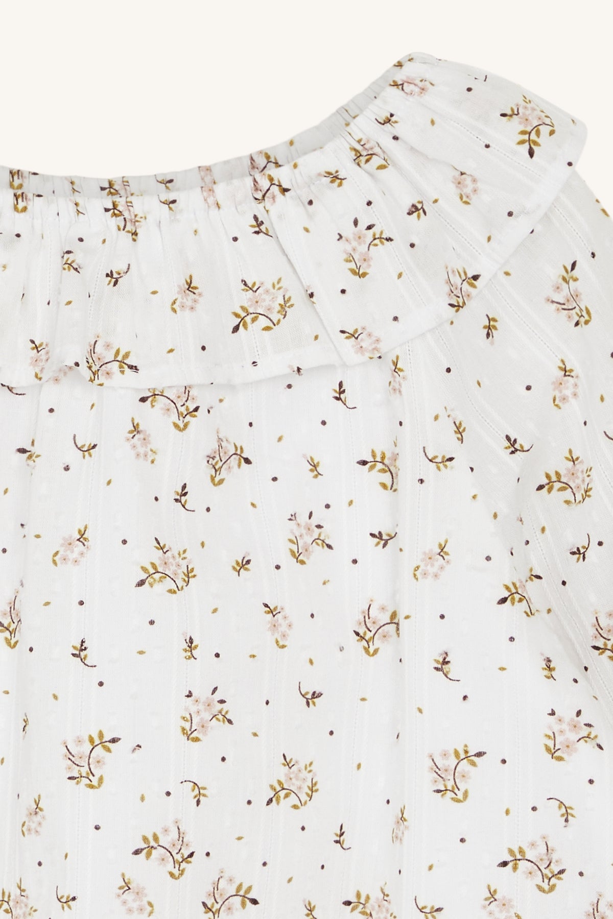 Blouse met lange mouwen met kraag en bloemenprint.