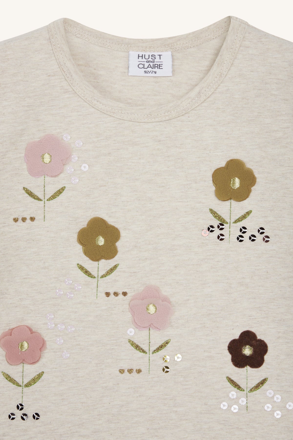 T-shirt met lange mouwen en met bloemen