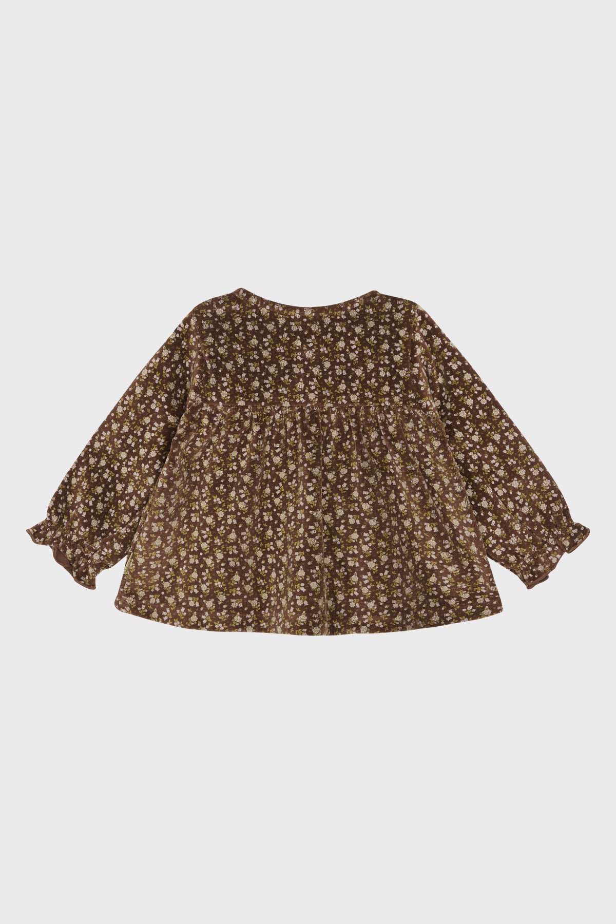 Blouse van zacht fluweel met een bloemenprint