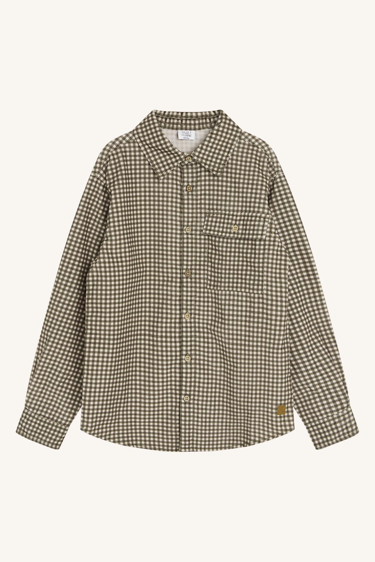 Geruit overhemd in geweven corduroy