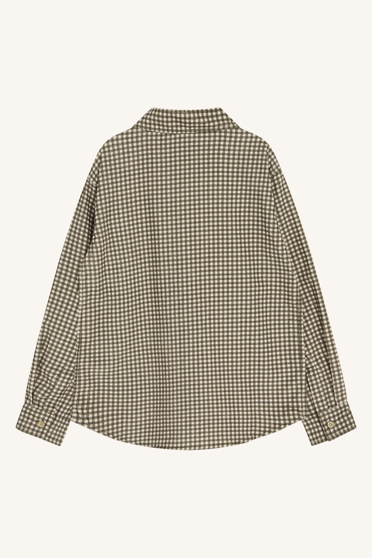 Geruit overhemd in geweven corduroy