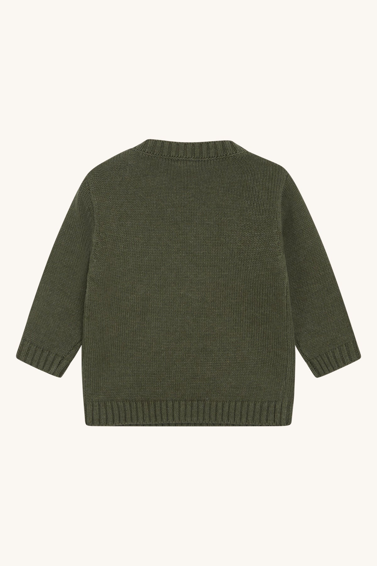 Leuke kaki trui met vrachtwagen