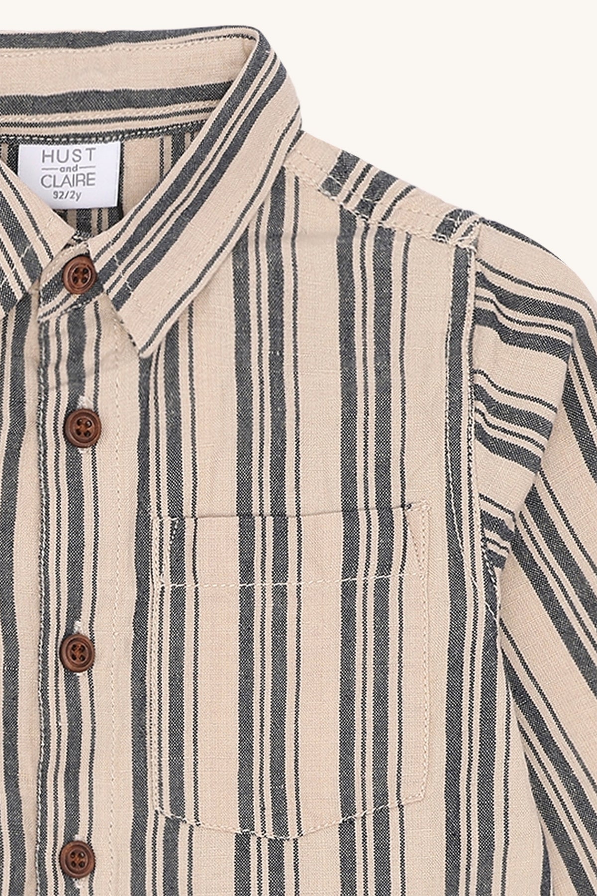 Hust & Claire Gestreept Overhemd - Tijdloze Stijl in Zachte Katoenmix