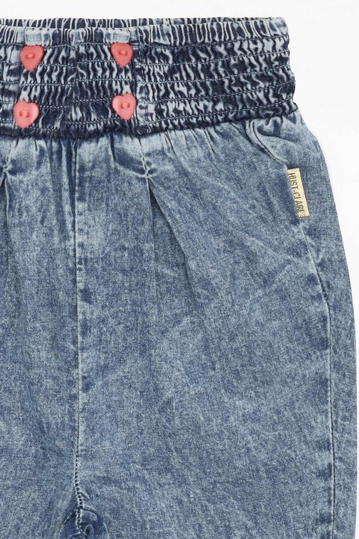 Hust & Claire Denim Broek – Vintage Wassing & Smock Taille