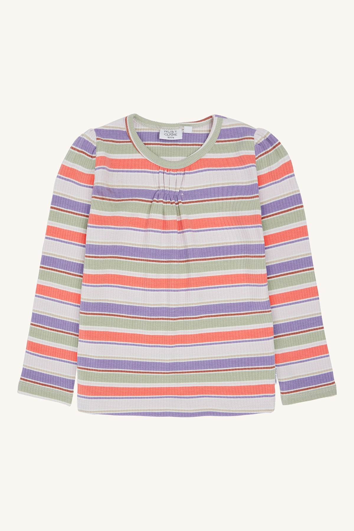 Hust & Claire Gestreepte Rib T-shirt – Lange Mouwen & Zachte Stretch