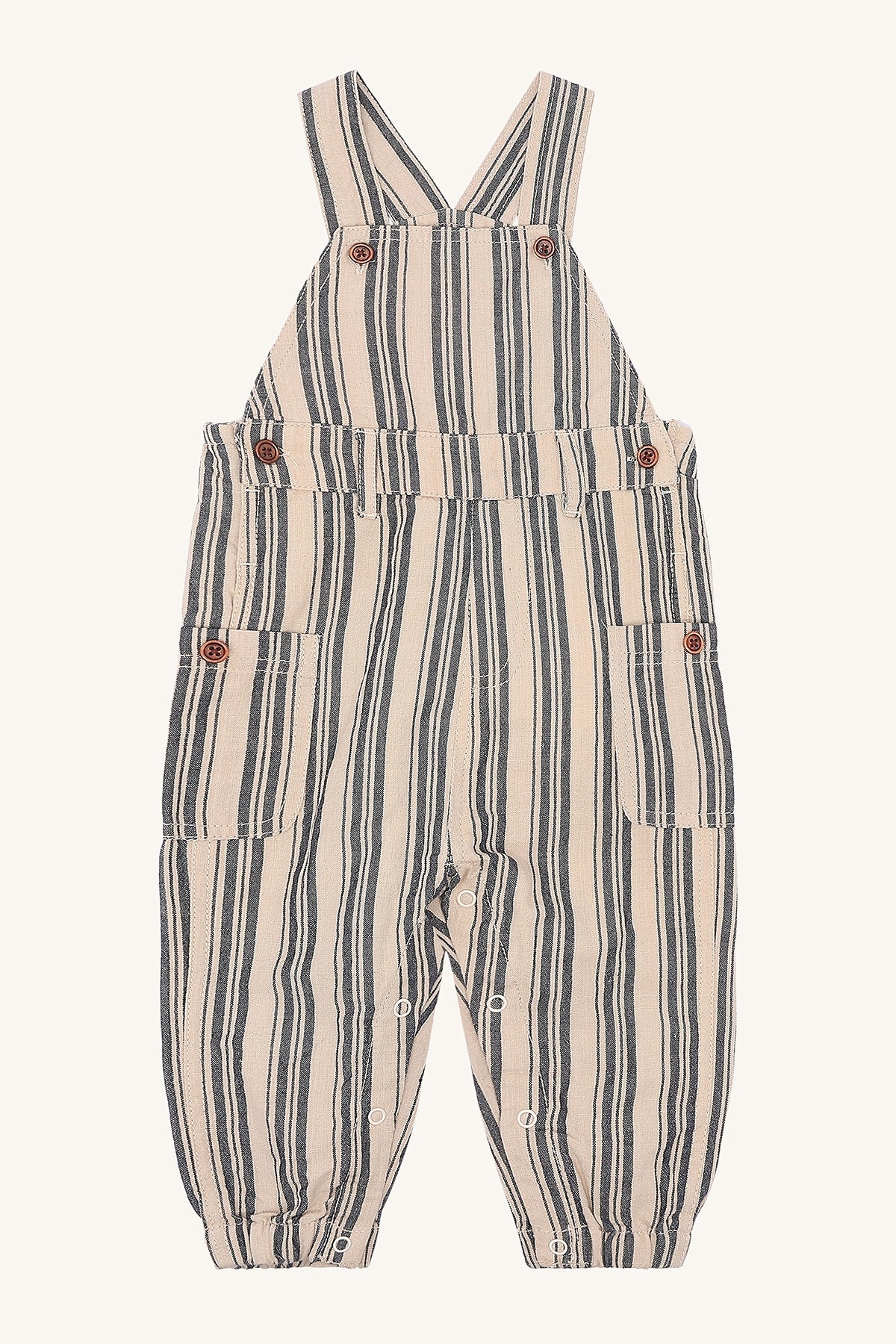 Hust & Claire Gestreepte Tuinbroek – Stoer & Speels in Zacht Katoen!