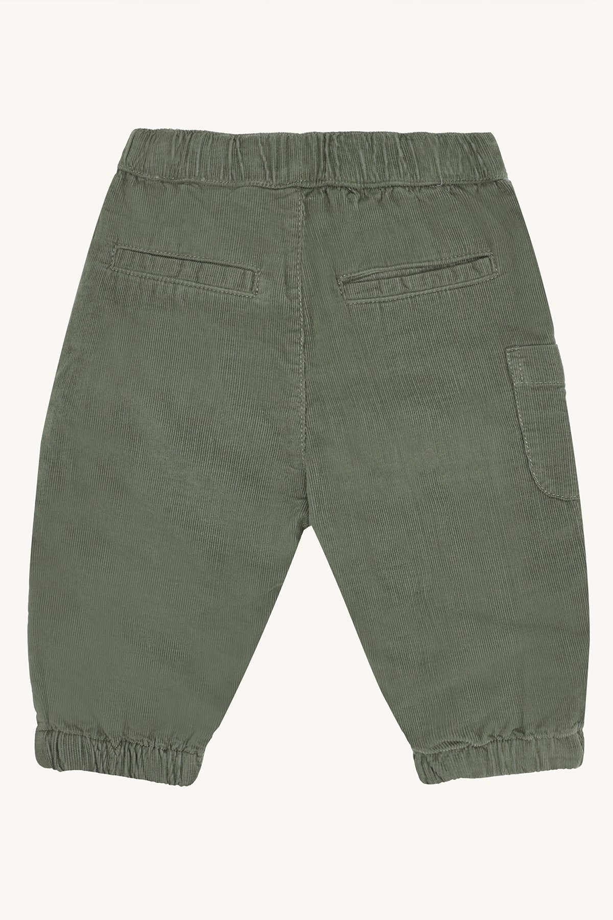 🌿 Hust&Claire – Zachte Ribfluwelen Broek in Stoer Olijfgroen 🌿