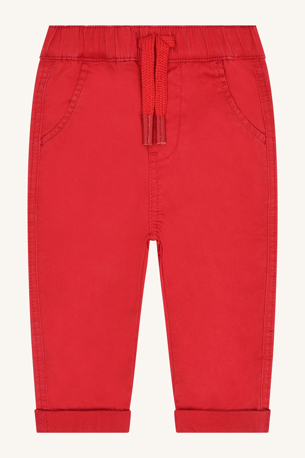 🔴 Comfortabele Rode Broek met Striklint – Hust & Claire 🔴