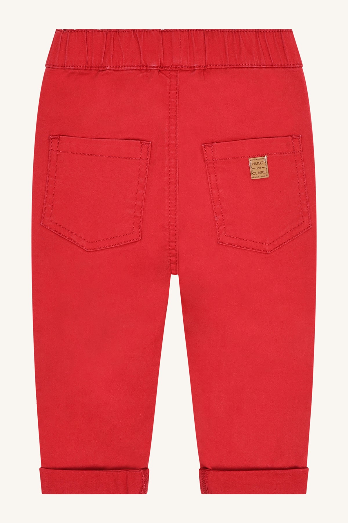 🔴 Comfortabele Rode Broek met Striklint – Hust & Claire 🔴