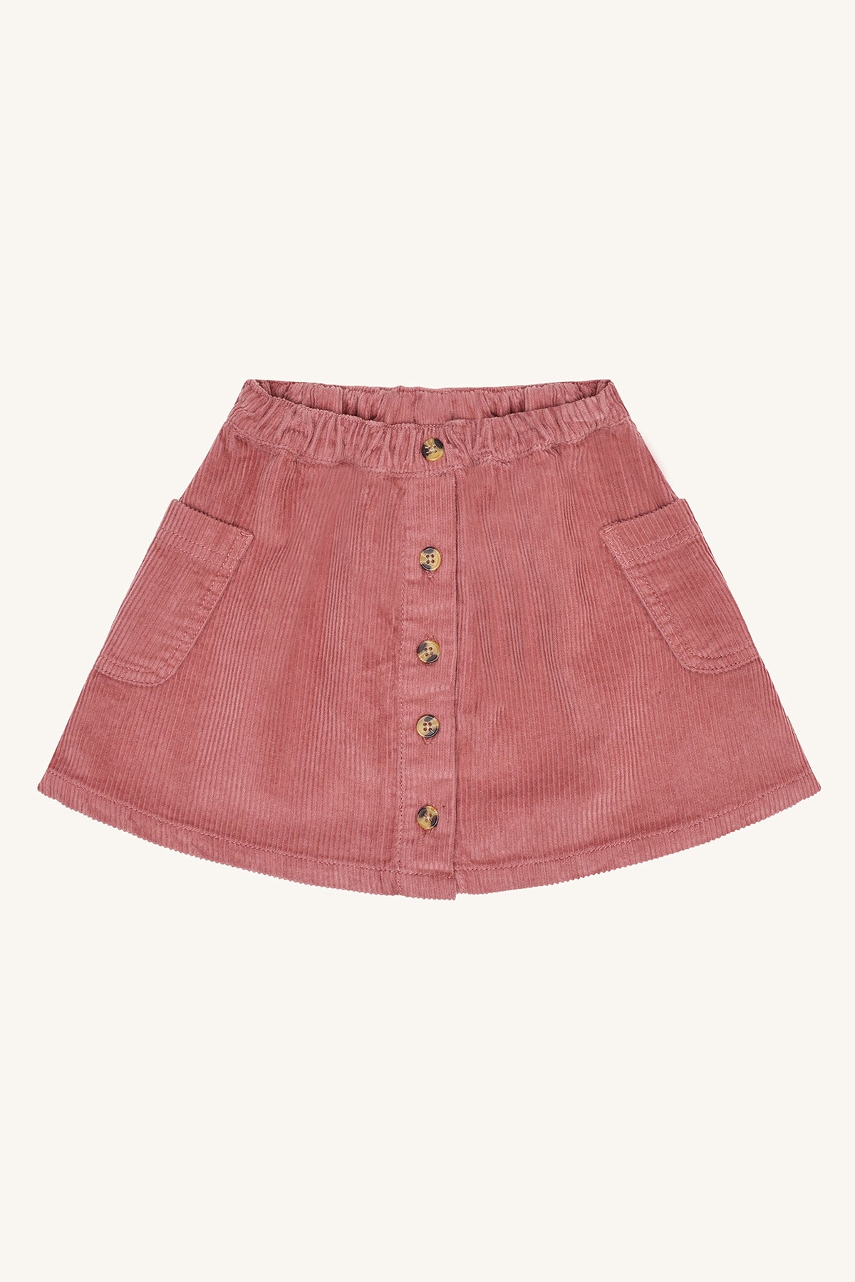 🌸 Ribfluwelen Rok met Knoopsluiting – Hust & Claire 🌸