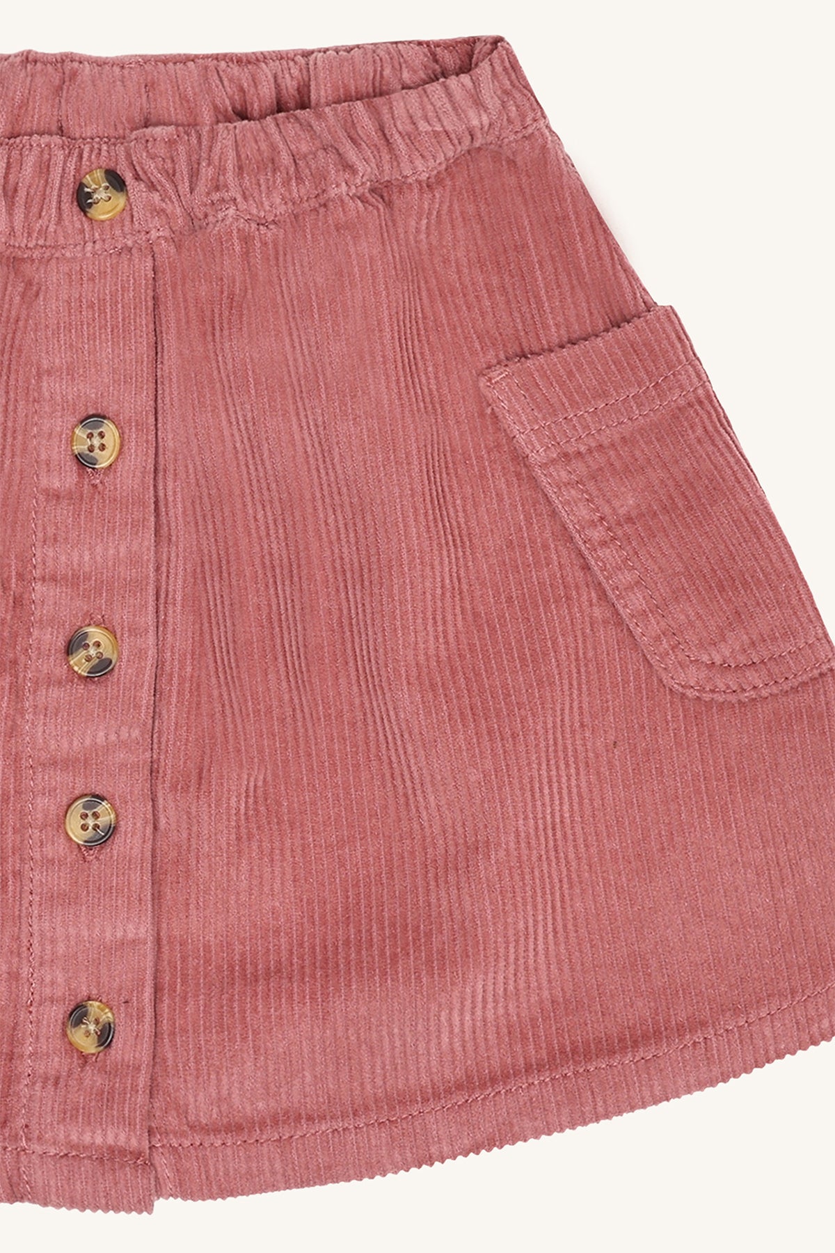 🌸 Ribfluwelen Rok met Knoopsluiting – Hust & Claire 🌸