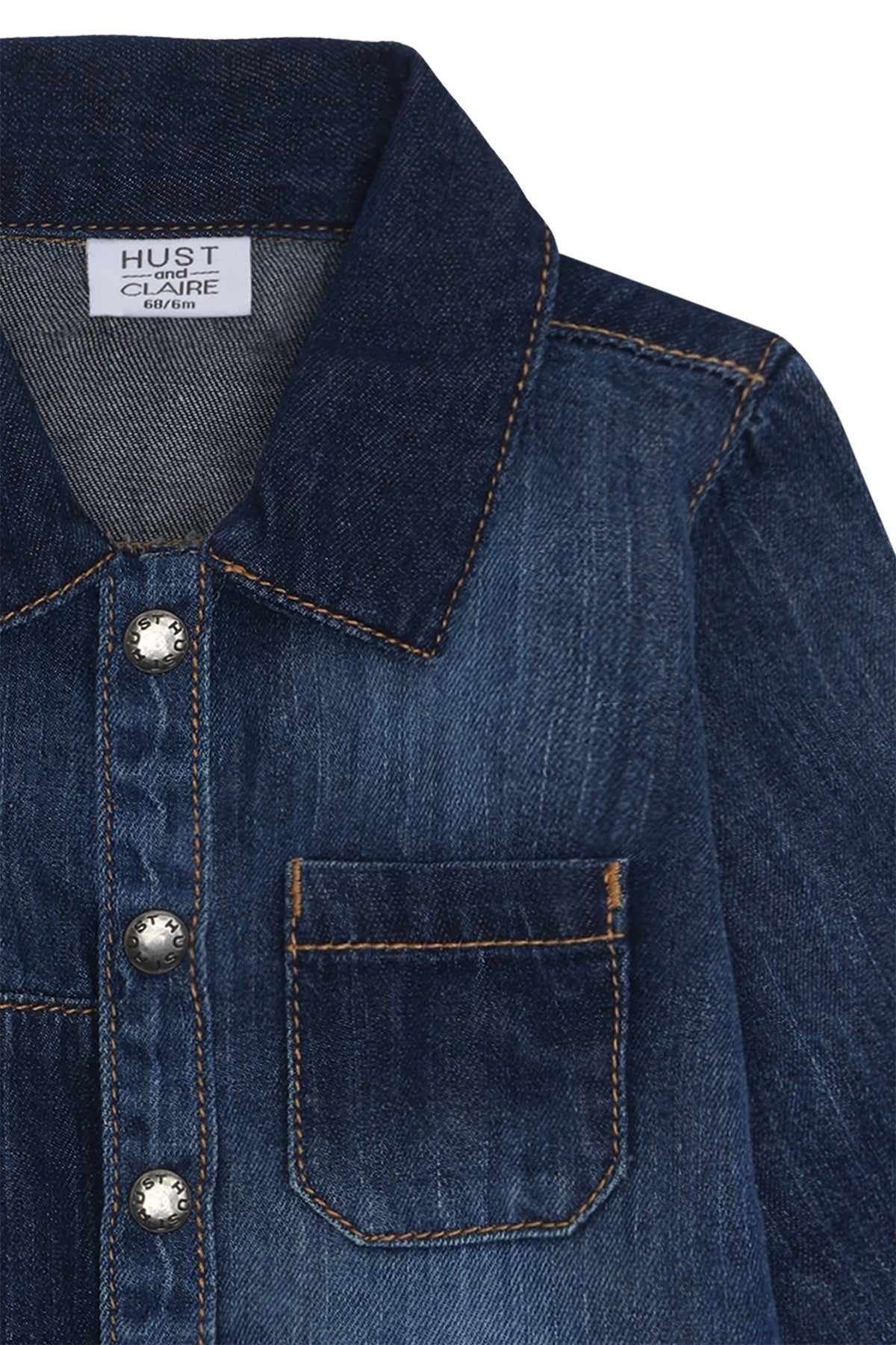 👖 Denim Bodyshirt met Lange Mouwen – Hust & Claire 👖