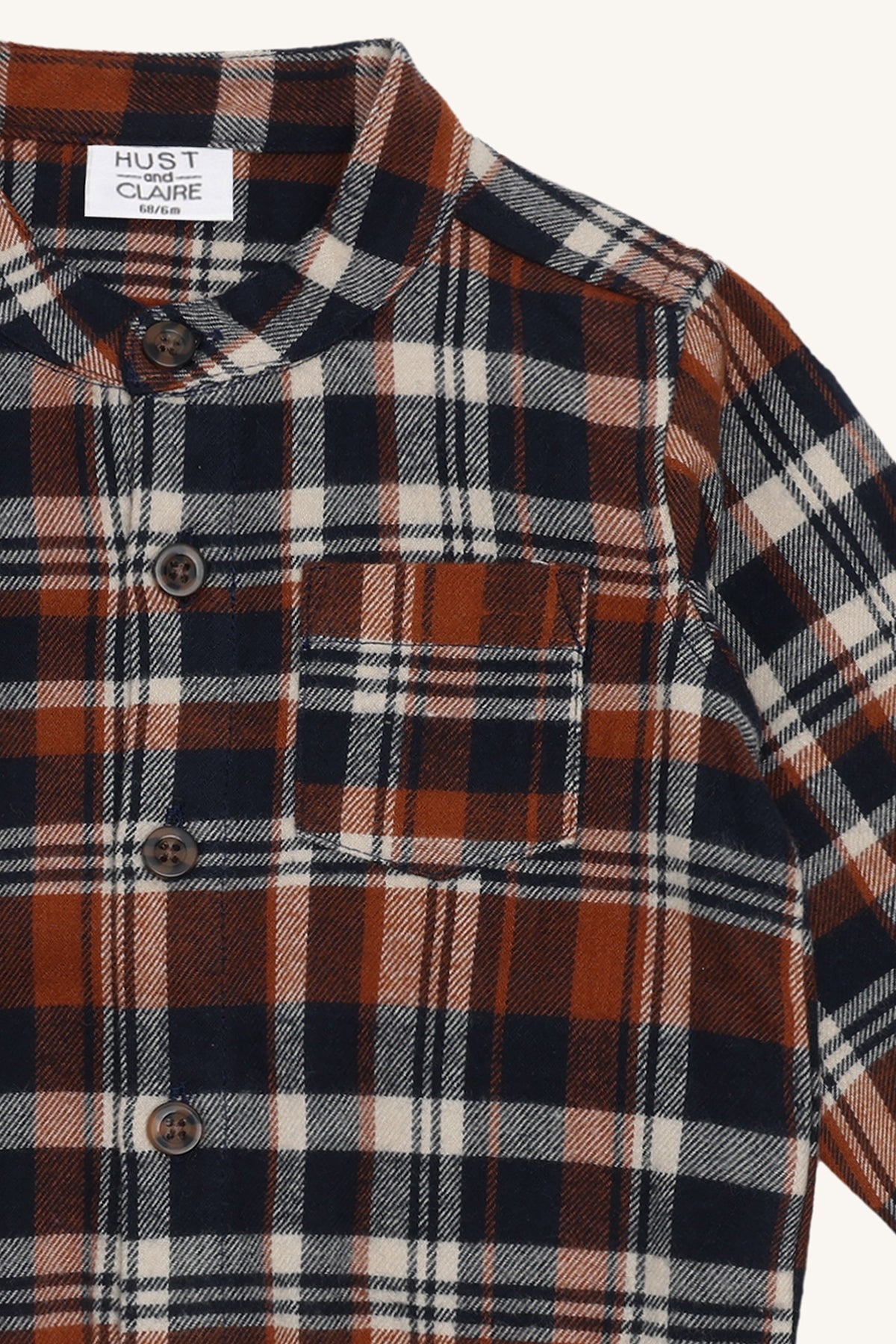 🧡 Geruit bodyhemd – Hust & Claire