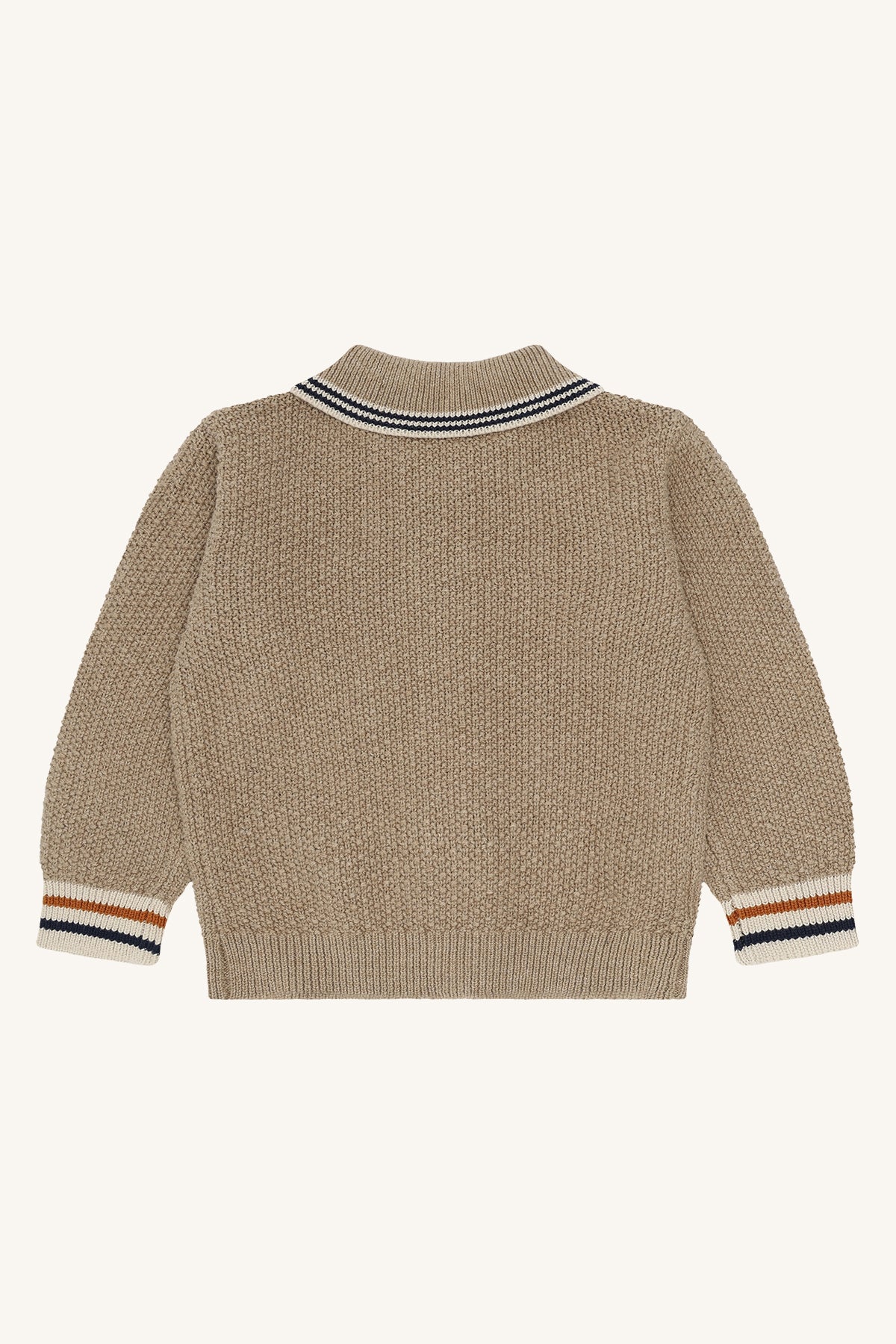 🧶 Beige gebreid vest – Hust & Claire