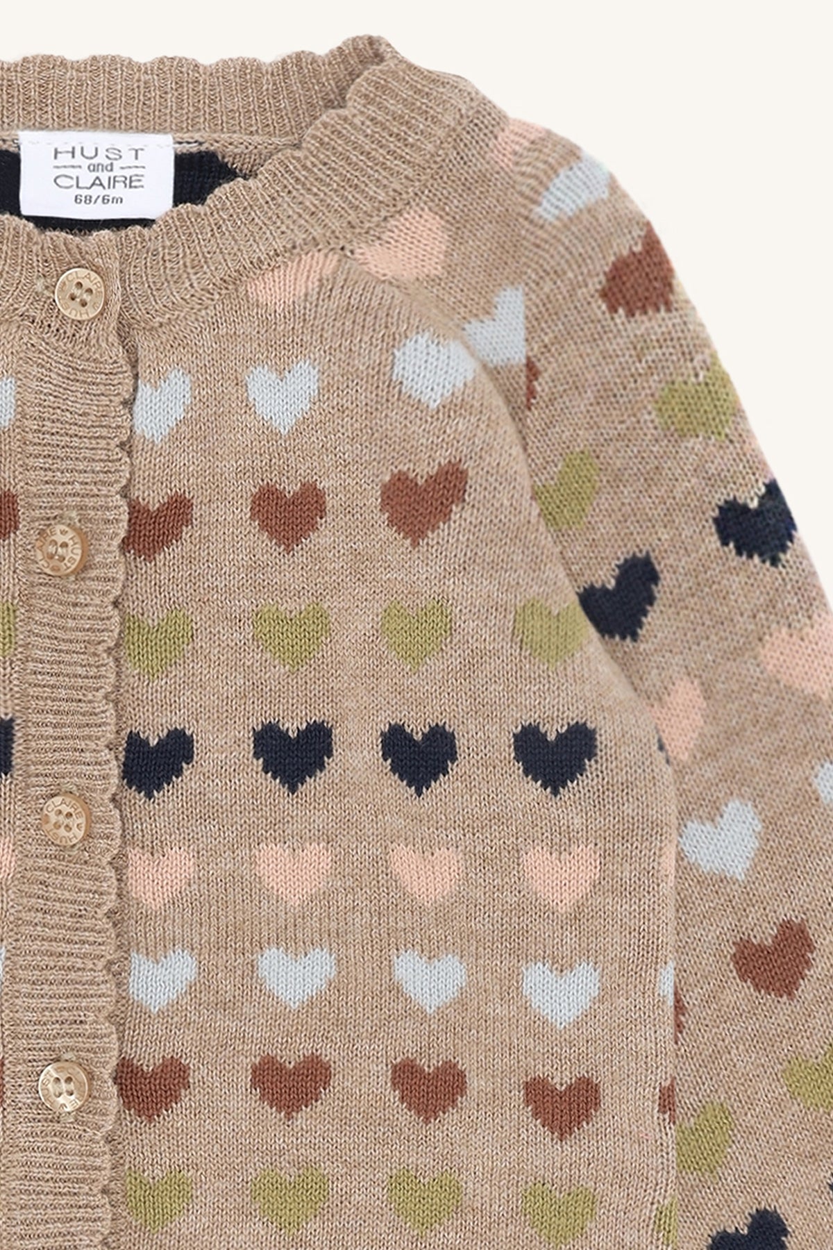 💖 Gebreid vestje met hartjes – Hust & Claire