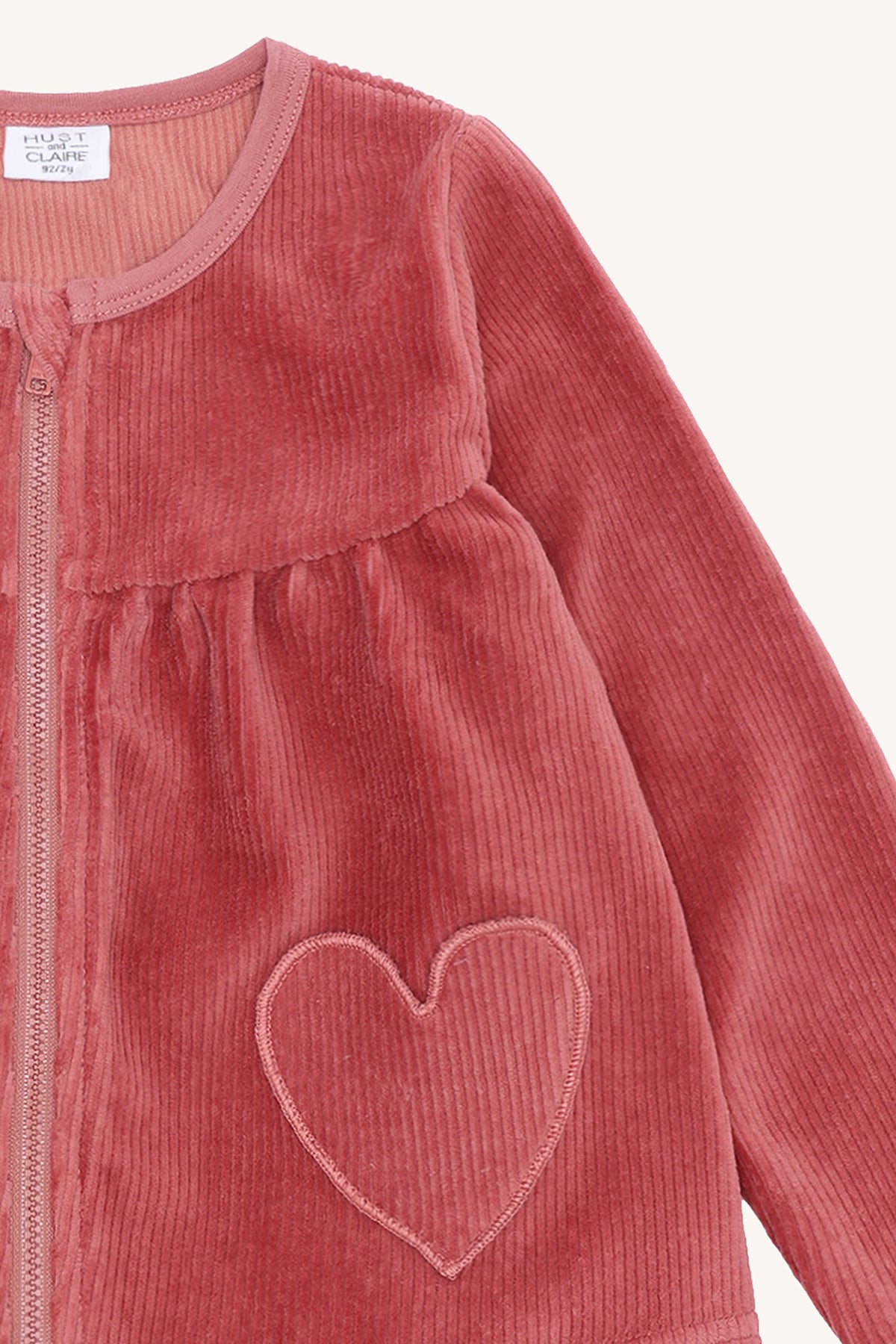 💗 Roze fluwelen blouse met hartjes – Hust & Claire